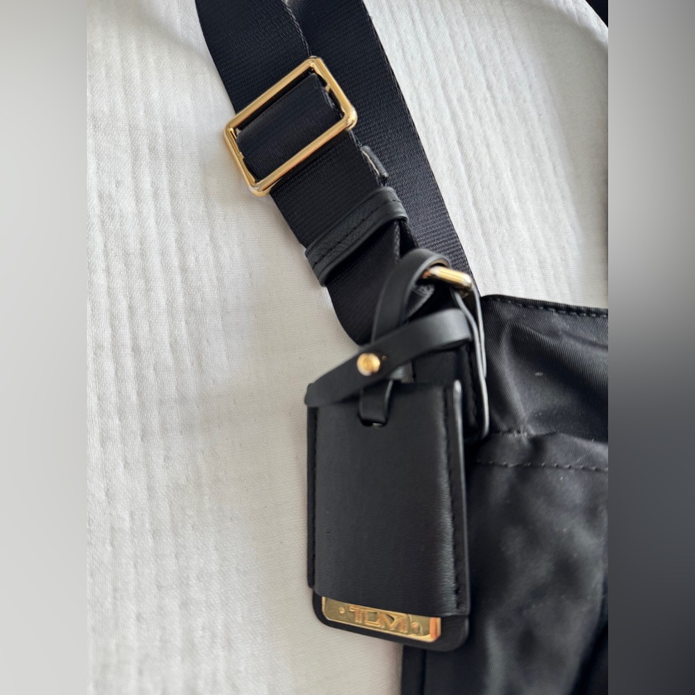 TUMI Voyageur Capri Black Crossbody Bag with Gold Hardware - Picture 6 of 16